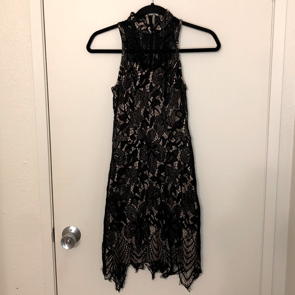 Womens Black & Cream Dress